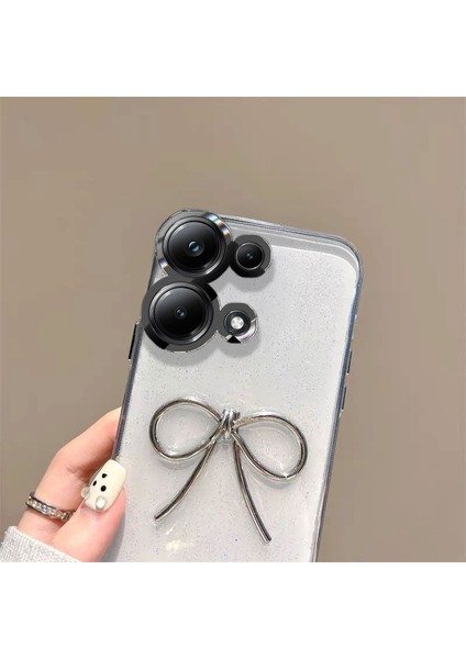 Xiaomi Redmi Note 13 Pro 4g Uyumlu Kılıf Zebana Bow Silikon Kılıf Şeffaf fiyatları