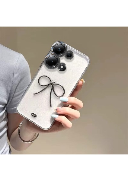 Xiaomi Redmi Note 13 Pro 4g Uyumlu Kılıf Zebana Bow Silikon Kılıf Şeffaf modelleri
