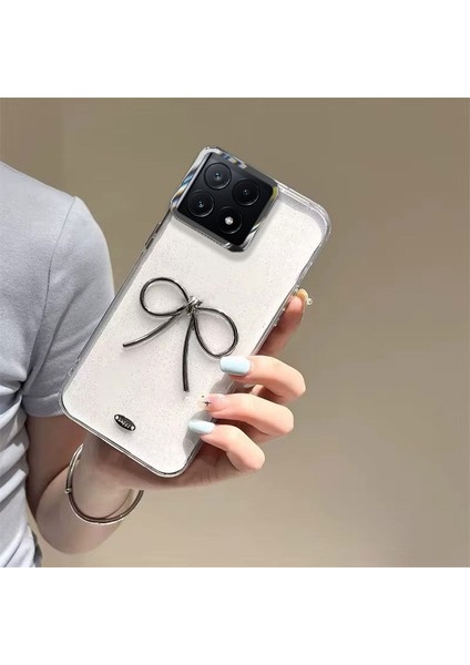 Xiaomi Poco X6 Pro 5g Uyumlu Kılıf Zebana Bow Silikon Kılıf Şeffaf modelleri