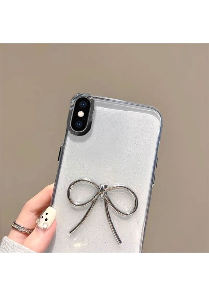 Apple iPhone Xs Uyumlu Kılıf Zebana Bow Silikon Kılıf Şeffaf fiyatları
