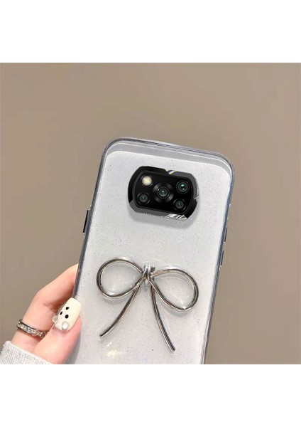 Xiaomi Poco X3 Uyumlu Kılıf Zebana Bow Silikon Kılıf Şeffaf fiyatları