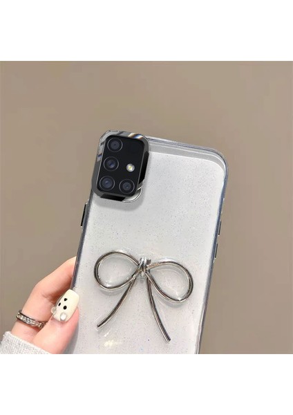 Samsung Galaxy A71 Uyumlu Kılıf Zebana Bow Silikon Kılıf Şeffaf fiyatları