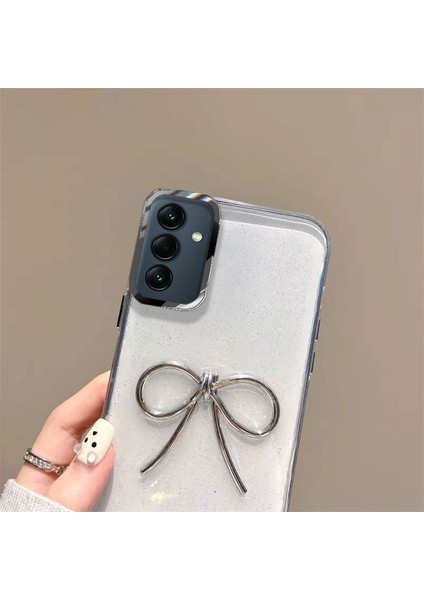 Samsung Galaxy A55 Uyumlu Kılıf Zebana Bow Silikon Kılıf Şeffaf fiyatları