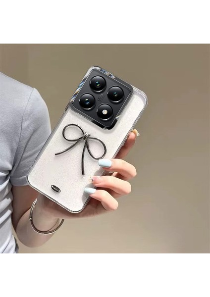 Xiaomi Mi 14T Uyumlu Kılıf Zebana Bow Silikon Kılıf Şeffaf modelleri