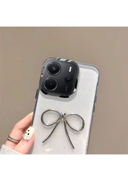 Xiaomi Redmi Note 14 Uyumlu Kılıf Zebana Bow Silikon Kılıf Şeffaf fiyatları