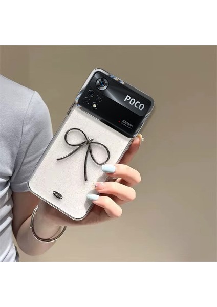 Xiaomi Poco X4 Pro 5g Uyumlu Kılıf Zebana Bow Silikon Kılıf Şeffaf modelleri