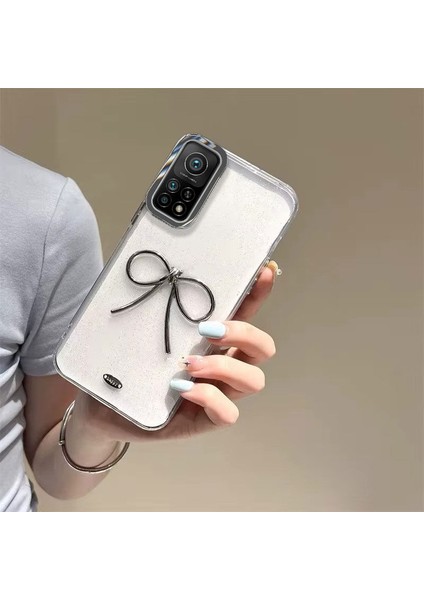 Xiaomi Mi 10T Uyumlu Kılıf Zebana Bow Silikon Kılıf Şeffaf modelleri