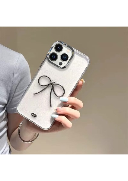 Apple iPhone 13 Pro Max Uyumlu Kılıf Zebana Bow Silikon Kılıf Şeffaf modelleri