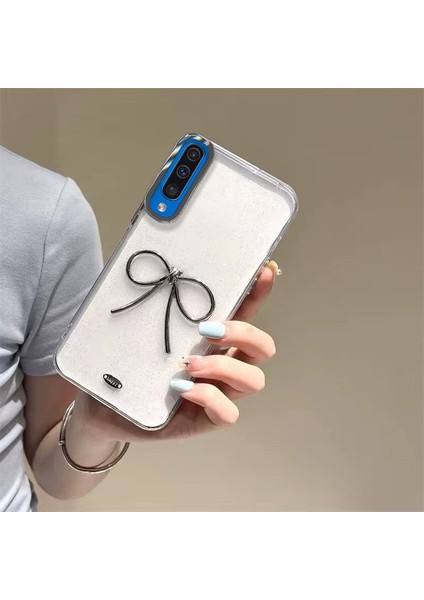 Samsung Galaxy A30S Uyumlu Kılıf Zebana Bow Silikon Kılıf Şeffaf modelleri