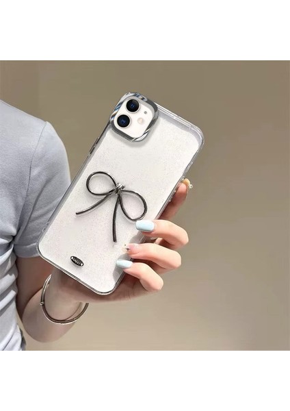Apple iPhone 12 Uyumlu Kılıf Zebana Bow Silikon Kılıf Şeffaf modelleri