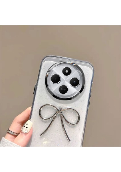 Xiaomi Redmi 14C Uyumlu Kılıf Zebana Bow Silikon Kılıf Şeffaf fiyatları