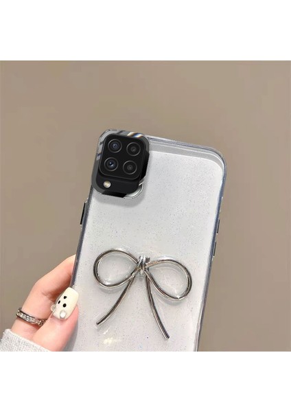 Samsung Galaxy A12 Uyumlu Kılıf Zebana Bow Silikon Kılıf Şeffaf fiyatları