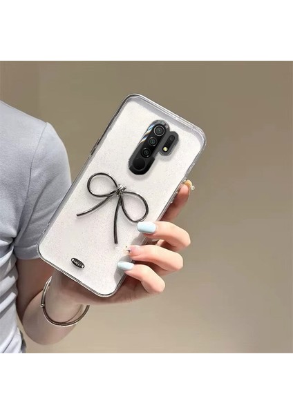 Xiaomi Redmi 9 Uyumlu Kılıf Zebana Bow Silikon Kılıf Şeffaf modelleri