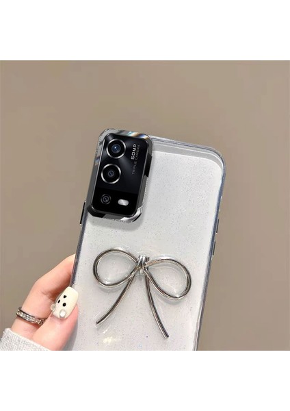 Oppo A55 Uyumlu Kılıf Zebana Bow Silikon Kılıf Şeffaf fiyatları