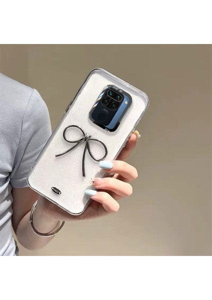 Xiaomi Redmi Note 9 Uyumlu Kılıf Zebana Bow Silikon Kılıf Şeffaf modelleri