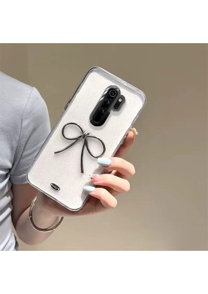 Xiaomi Redmi Note 8 Pro Uyumlu Kılıf Zebana Bow Silikon Kılıf Şeffaf modelleri