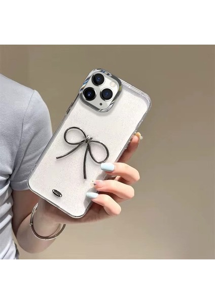 Apple iPhone 11 Pro Max Uyumlu Kılıf Zebana Bow Silikon Kılıf Şeffaf modelleri