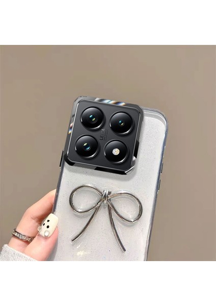 Xiaomi Mi 14T Pro Uyumlu Kılıf Zebana Bow Silikon Kılıf Şeffaf fiyatları