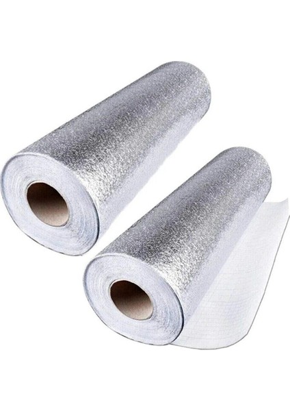 2 Adet Metalize Kaydırmaz Folyo Raf ve Dolap Örtüsü 45X300, Pratik ve Şık Koruyucu.