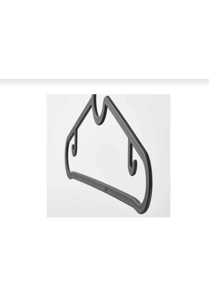 24 Adet Siyah Elbise ve Fular Askısı Seti, Kırılmaz ve Dayanıklı Tasarım