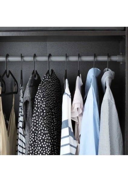24 Adet Siyah Elbise ve Fular Askısı Seti, Kırılmaz ve Dayanıklı Tasarım fiyatları