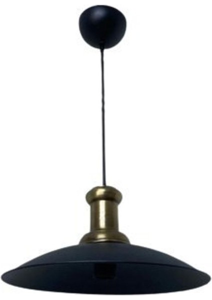 Rustik Siyah Metal Sarkıt Avize, Çap 35 Cm, Şık ve Modern Dekorasyon Parçası