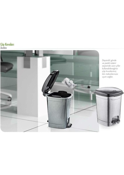 Beyaz Plastik Pedallı Çöp Kovası, 52 Litre, 57X40X40 Cm, Dayanıklı ve Şık Tasarım modelleri