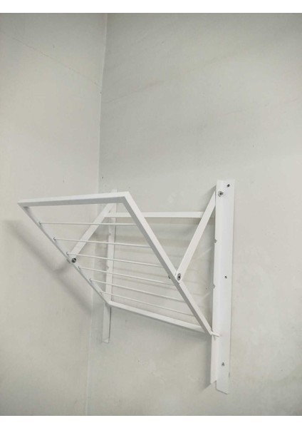 Duvara Monte Orta Boy Beyaz Çamaşır Kurutmalık