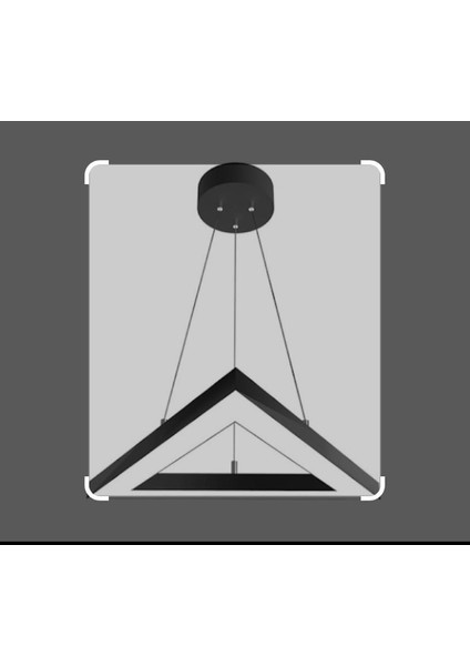 Siyah Lineer Üçgen Armatür, Modern Tasarım, Dayanıklı ve Şık Aydınlatma Parçası fiyatları