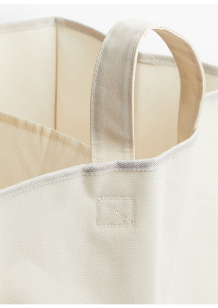 Bej Renkli Pamuklu Çamaşır Sepeti, Şık ve Hafif Tasarım fiyatları