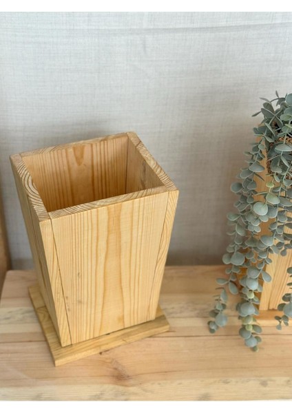 Ahşap Krem Çöp Kutusu, Şık ve Doğal Tasarım fırsatları