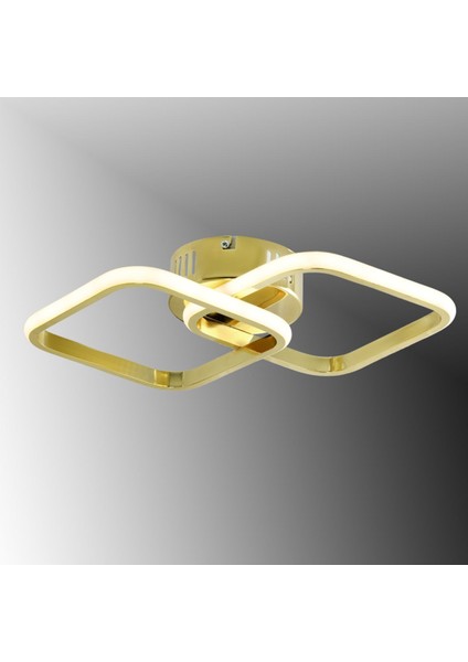 Iki Parçalı Sarı Kare LED Aydınlatma, 3 Renk Işık Modülü, Modern Tasarım