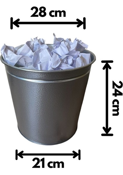 Iki Adet Galvaniz Renk Ofis Tipi 10 Litrelik Çöp Kovası, Şık ve Kullanışlı Seçim fiyatları