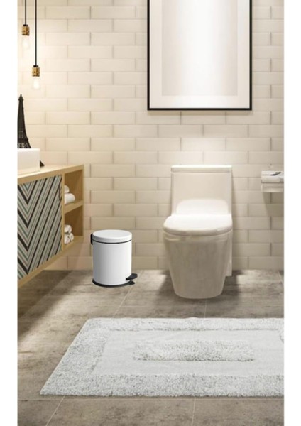 Beyaz Paslanmaz Pedallı 5 Litre Çöp Kovası, Şık ve Dayanıklı Tasarım fiyatları