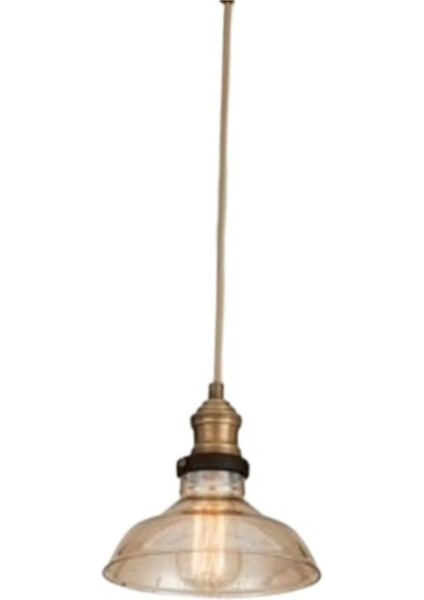 Retro Rustik Tekli Sarkıt Avize 23 Cm, Şık ve Modern Ev Dekoru Için Ideal Seçenek