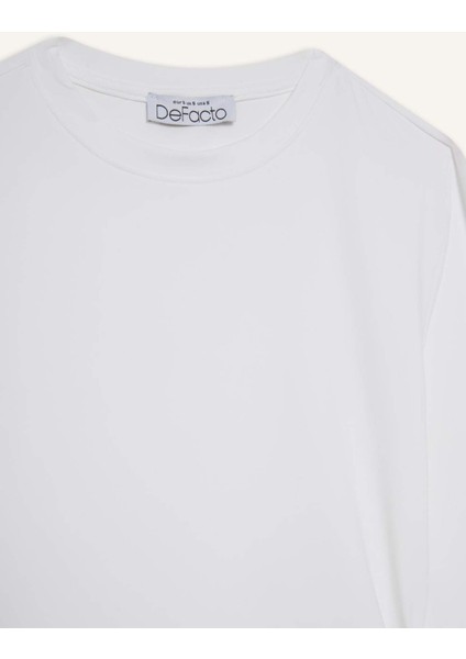 Fitted Bisiklet Yaka Uzun Kollu Tişört D0199AX25AU fiyatları