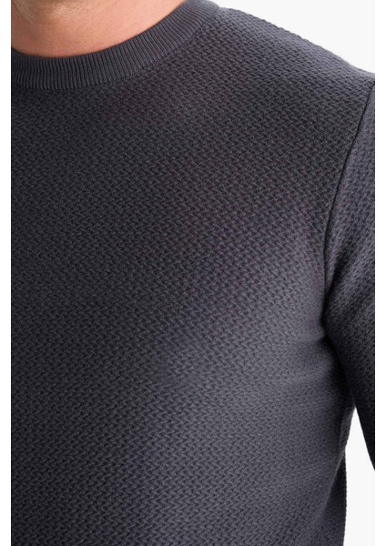 Standart Fit Bisiklet Yaka Triko Kazak C9618AX25AU indirimleri