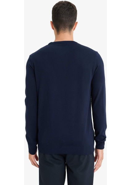 Regular Fit Bisiklet Yaka Basic Düz Premium Triko Kazak A5268AX25AU