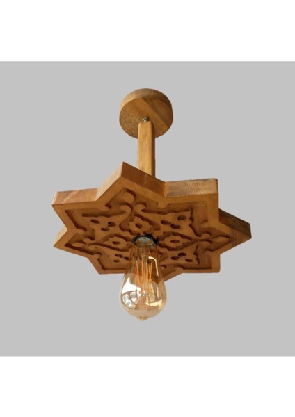 Kahverengi Ahşap Avize, Şık ve Doğal Tasarım, Modern Ev Dekorasyonu