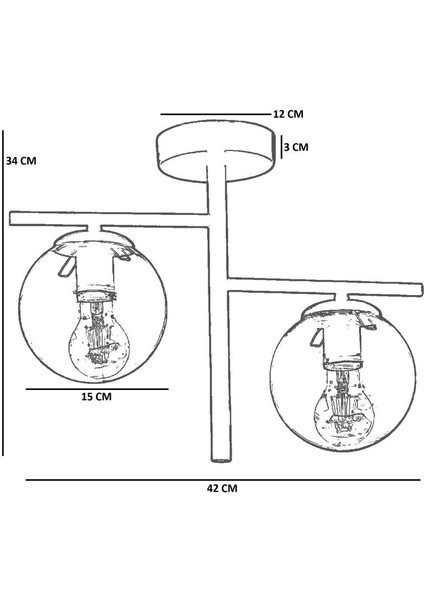 Şık Siyah Beyaz Camlı Plafonyer ve Avize Çift Takım fırsatları