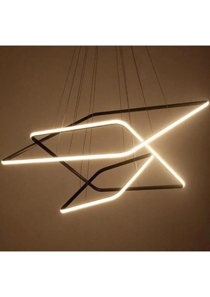 Modern Kare Siyah Kasa Günışığı LED Avize, Şık ve Modern Tasarım fiyatları