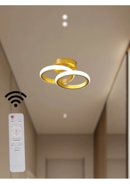 Modern Yuvarlak Çok Renkli Kumandalı LED Avize, Şık ve Parlak Aydınlatma