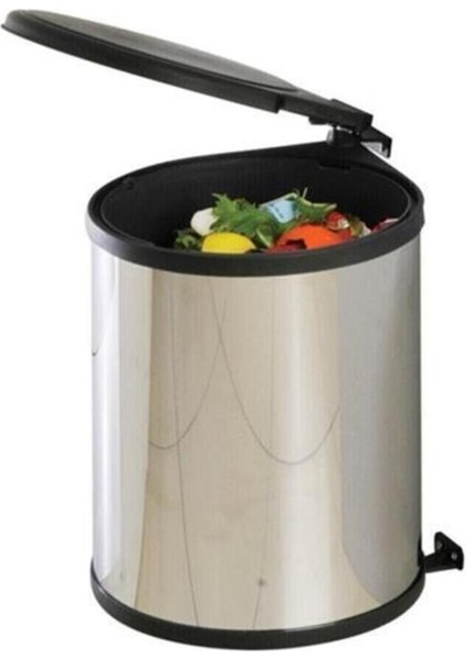 Gri Dolap Içi Çöp Kutusu 13 Lt, Şık ve Kullanışlı Depolama Çözümü