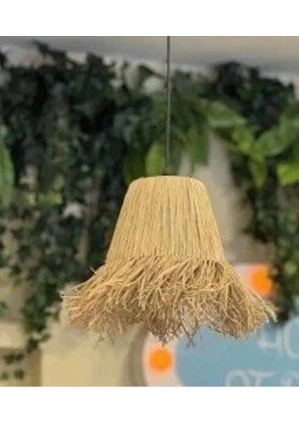 El Yapımı Bohem Orta Boy Sarkıt Avize, Turuncu, Şık ve Sıcak Atmosfer Katan Tasarım indirimleri