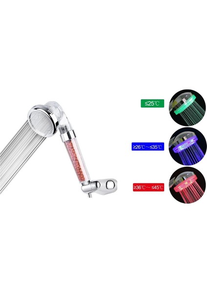 Renkli LED Işıklı Tasarruflu Tazyikli Duş Başlığı
