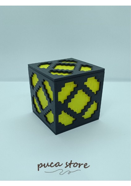 Minecraft Temalı Kırmızı Taş Lamba, LED Mum Hediye, Masa ve Gece Kullanımı 8X8X8 cm modelleri