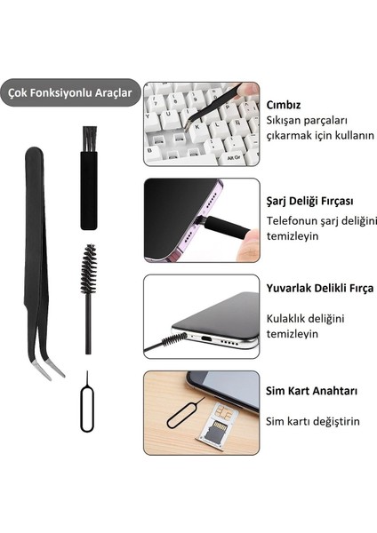 19 Parça Elektronik Temizlik Seti, Telefon, Bilgisayar, Tablet ve Ekran Temizleme Kiti indirimleri