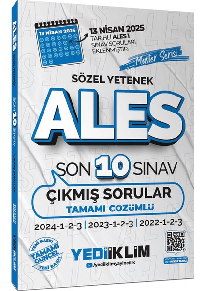 2026 Ales Master Serisi Sözel-Sayısal Yetenek(Çözümlü Soru Bankası-Son 10 Sınav Çıkmış Sorular) indirimleri