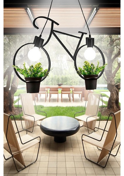 Siyah Metal Sarkıt Çiçeklik, Balkon ve Kafe Dekoru Için Şık ve Modern Tasarım fırsatları
