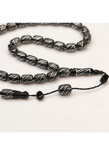 Oltu Taşı Çeşmi Arası Çeşmi Işlemeli Tespih modelleri